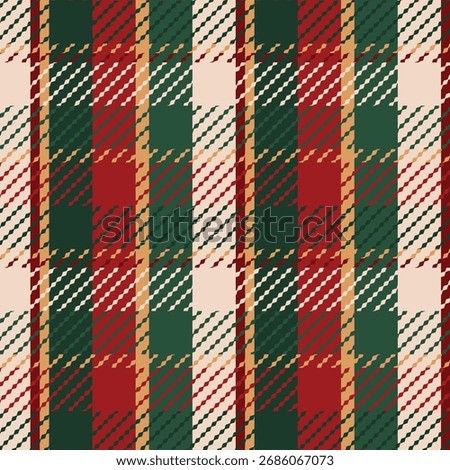 Christmas Plaid Seamless Pattern. Red and Green Striped Holiday Background for fabrics, print, textile, wrapping paper, packaging