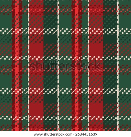 Christmas Plaid Seamless Pattern Texture. Red and green holiday tartan plaid pattern design for textile, fabrics, print, fashion and packaging