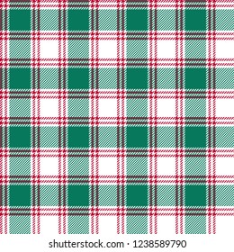 Christmas plaid seamless pattern. Vector background