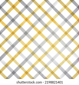 Weihnachtsstreifen-Muster, nahtlose Pinselstruktur, Ingwer-Hintergrund, roter und grüner geometrischer Tartan, Geschenkpapier, Vektorgrafik