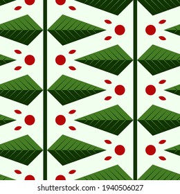 Planta de Navidad patrón abstracto minimalista. Diseño de patrones sin fisuras vectoriales para textiles, moda, papel, embalaje, embalaje y marca