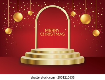 Weihnachtspodest-Kunsthintergrund, Vektorgrafik
