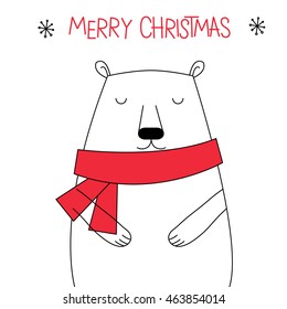 Christmas polar bear design