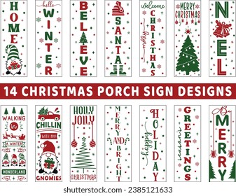 Christmas Porch Sign Door Design Bundle