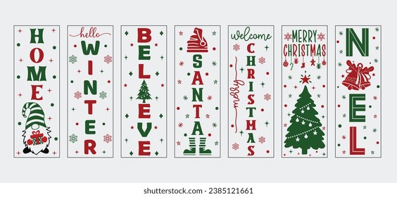 Christmas Porch Sign Door Design Bundle