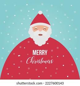 Christmas post card with santa