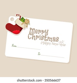 Christmas Post Card. Vector Illustration