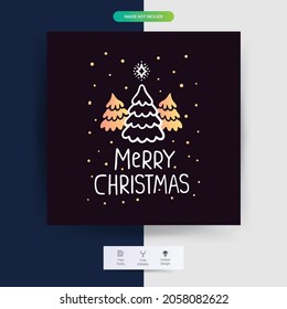 Christmas post and stories template for social media. Perfect for social media posts, background, and web banner internet ads. Halloween Design Elements. 