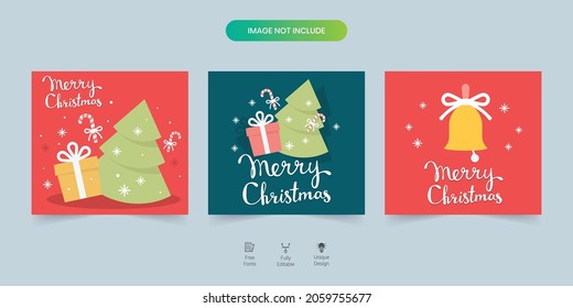 Christmas post and stories template for social media. Perfect for social media posts, background, and web banner internet ads. Halloween Design Elements. 