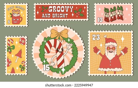 Cute Vector Postage Stamps For Christmas. Royalty Free SVG, Cliparts,  Vectors, and Stock Illustration. Image 134869853.