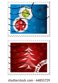 Christmas postal stamps