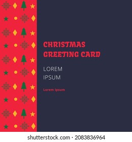 Christmas postcard design with dark background