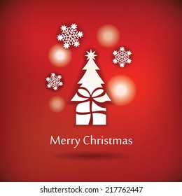 Design de cartão postal de Natal - ilustração vetorial