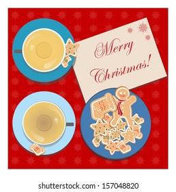 Christmas postcard. EPS 10