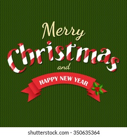Christmas Postcard With Gradient Mesh, Vector Illustration