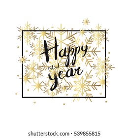 Christmas Postcard with Hand Lettering, Handmade Calligraphy