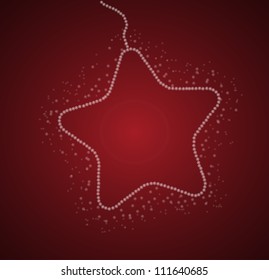 christmas postcard and happy new year star