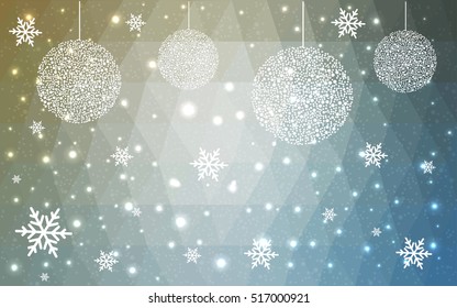 christmas postcard low polygon background. Vector illustration consisting of triangles. Abstract triangular polygonal origami or crystal design of New Year celebration.
