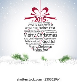 Christmas postcard merry christmas banner vector