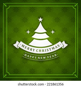 Christmas postcard ornament decoration background. Vector illustration Eps 10. Happy new year message, Happy holidays wish. 