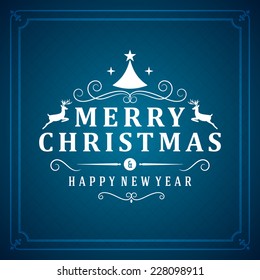 Christmas postcard ornament decoration background. Vector illustration. Happy new year message, Happy holidays wish. 