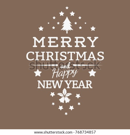Christmas postcard ornament decoration background. Vector illustration Eps 10. Happy new year message, Happy holidays wish.