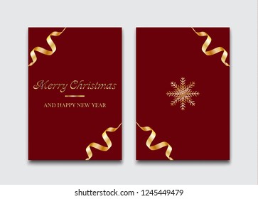 Christmas postcard, Simple, elegant design.