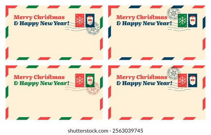 Christmas postcard templates. The aspect ratio is 16:9