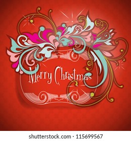 Christmas postcard. Vector illustration