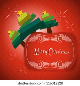 Christmas postcard. Vector illustration