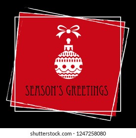 Christmas postcard vector. Seasons greeting.