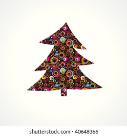 Christmas postcard.Vector.
