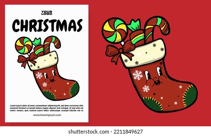 CHRISTMAS POSTER ART FLYER ILLUSTRATION