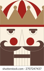 Christmas poster card with nutcracker head.