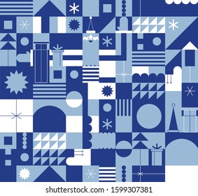 Christmas poster with christmas decorations