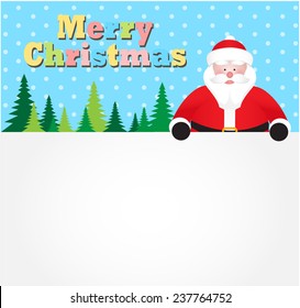 Christmas poster design with Santa Claus & elf 