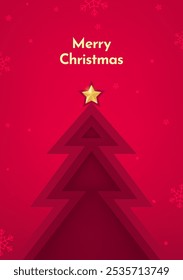 Christmas poster design Snowflake Christmas tree