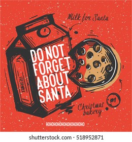 Afiche de Navidad - No te olvides de Santa. Tradiciones navideñas 
