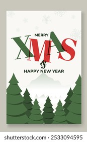 Weihnachtsposter Flyer Hintergrund Grußkarte. Vektorgrafik.