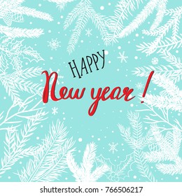Christmas Poster - Illustration. Vector illustration of Christmas Background with branches of christmas tree