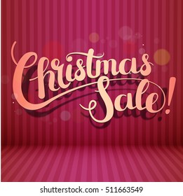 Christmas poster lettering, idea Holiday Sale