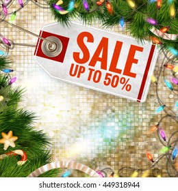 Christmas Poster Sale. Typography. EPS 10 vector file included