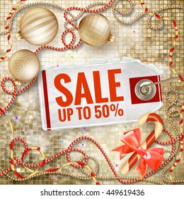 Christmas Poster Sale. Typography. EPS 10 vector file included