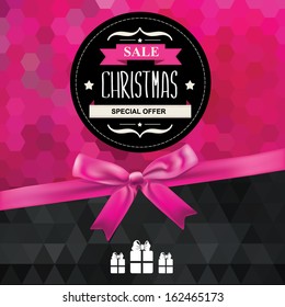 Christmas Poster Sale.Typography.Vector illustration.