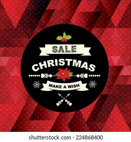 Christmas Poster Sale.Typography.Vector illustration.