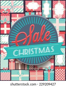 Christmas Poster Sale.Typography.Vector illustration.