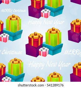 Christmas poster .Seamless holiday background .
