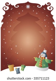 Christmas poster with space to include text in editable vector file