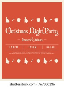 Christmas poster style background collection