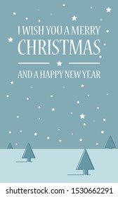 Christmas poster. Christmas tree, Vector illustration